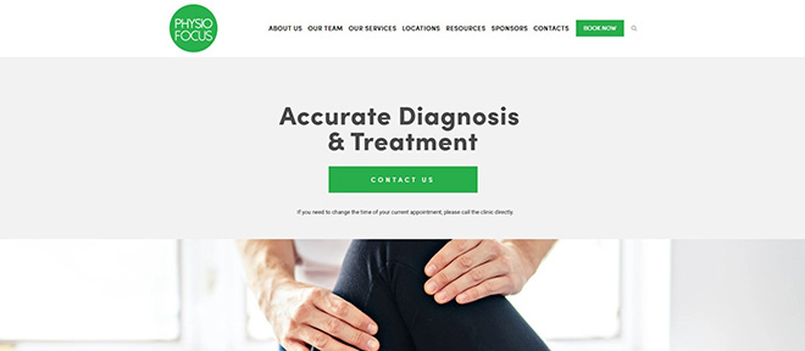 Physiotherapy clinic website built by St.George Web Design