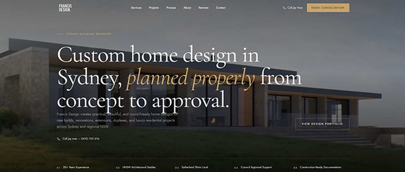 Custom home design website