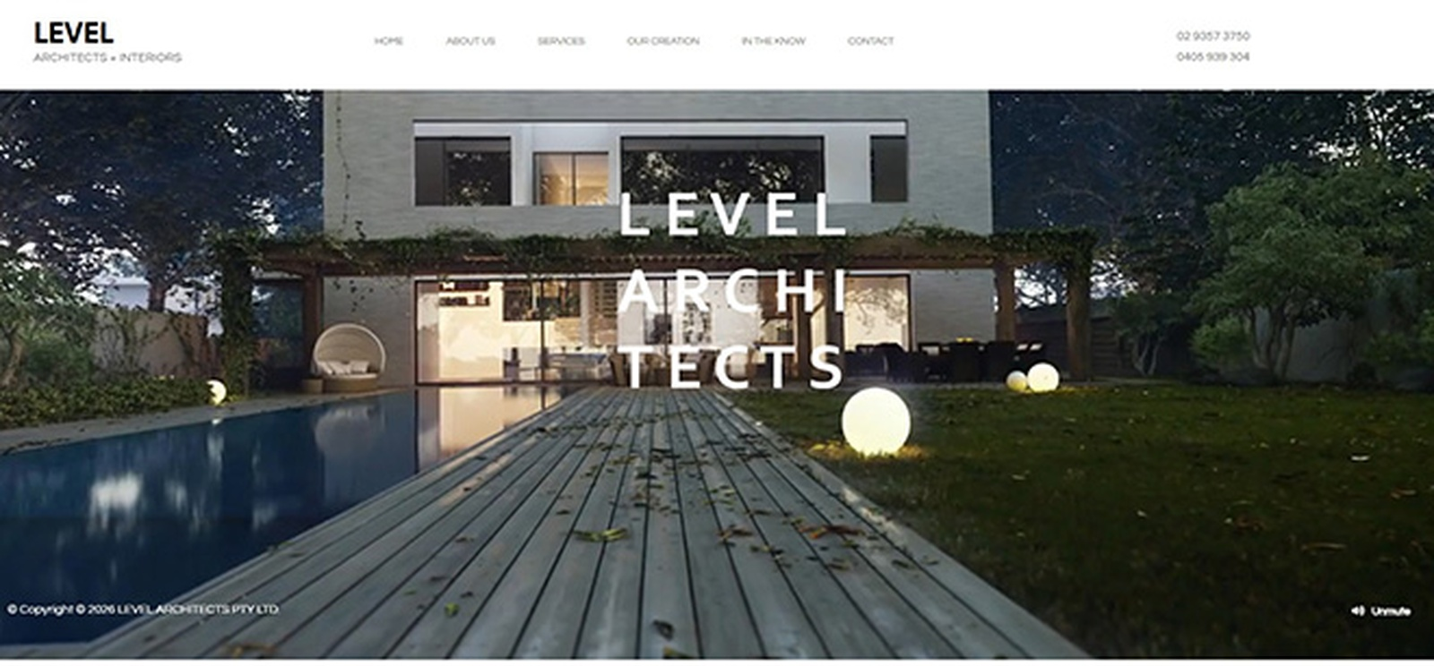 Architectural firm portfolio website