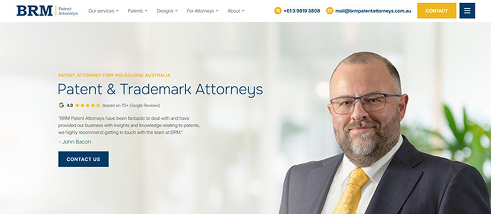 Patent and trademark attorneys website