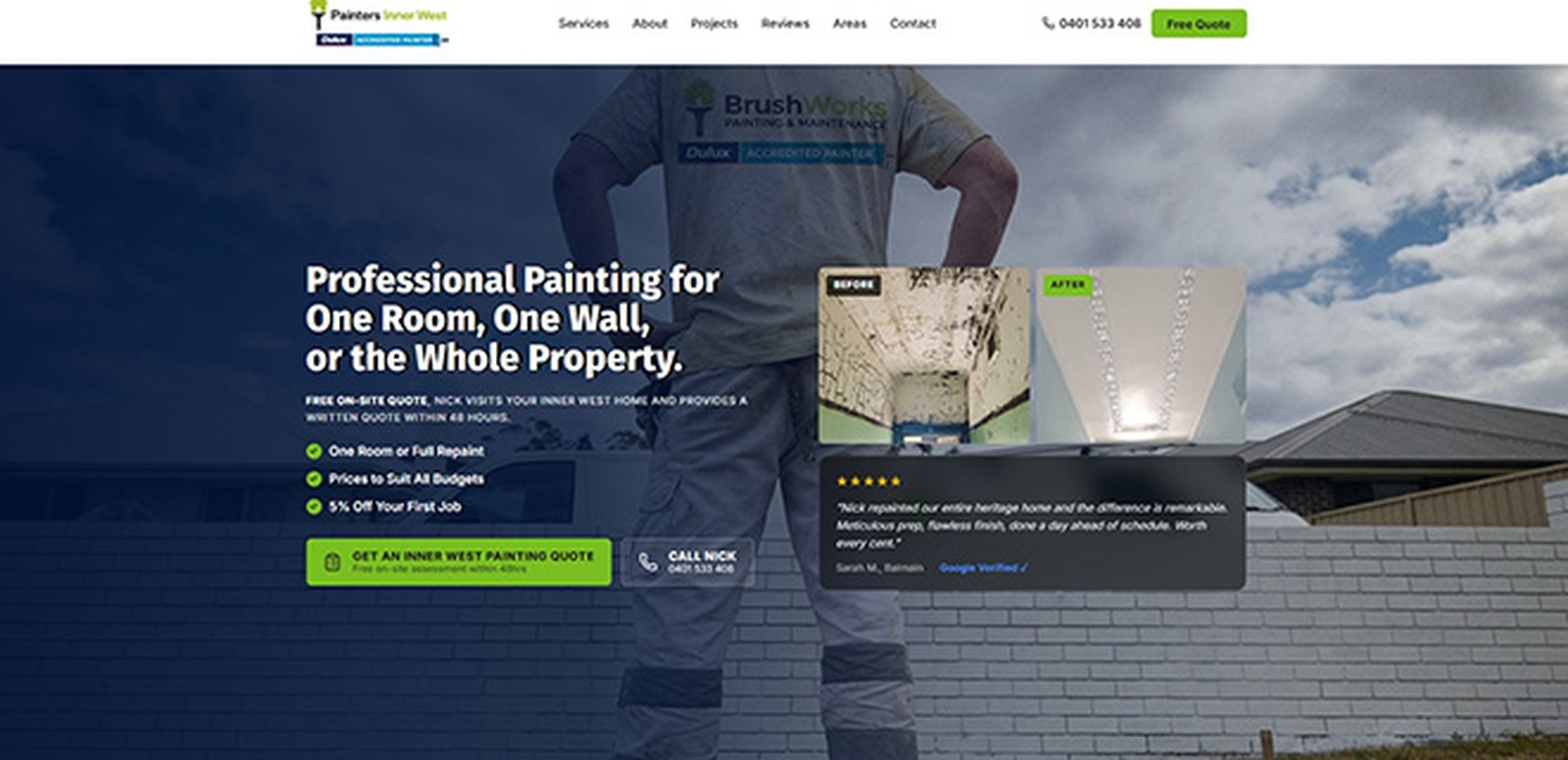 Professional painting company website